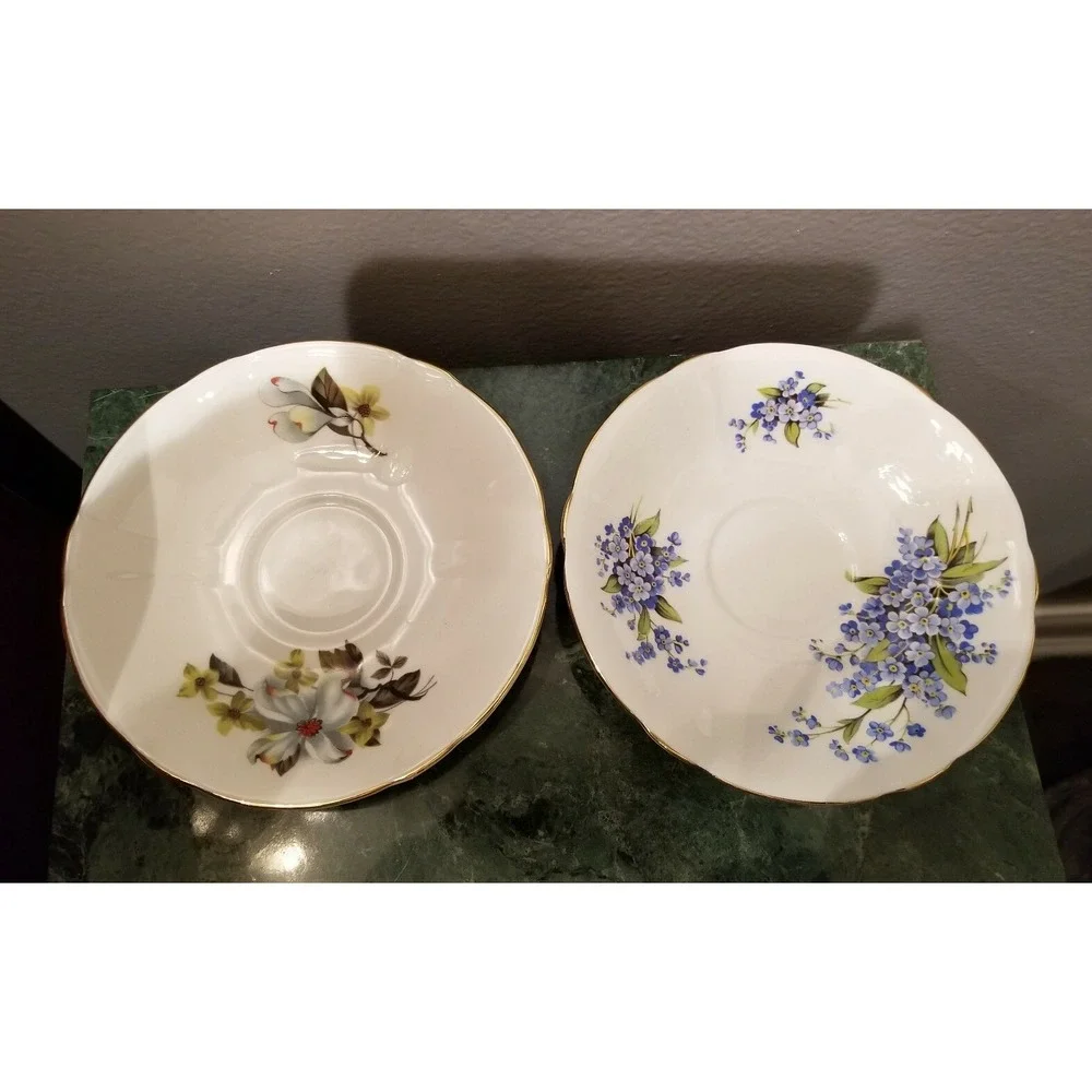 Vintage Windsor Bone China Tea Cup & Saucer Floral Set of 2 England